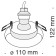 The built-in lamp Technical DL006-1-01-W, GU10, 1x35 W, 110x110x122 mm, white