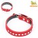 Collar "velvet and rhinestones", 31 x 1.3/2 cm, Osh 22-28 cm, red