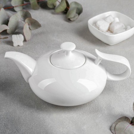 Teapot porcelain blanket Wilmax, 450 ml, white color