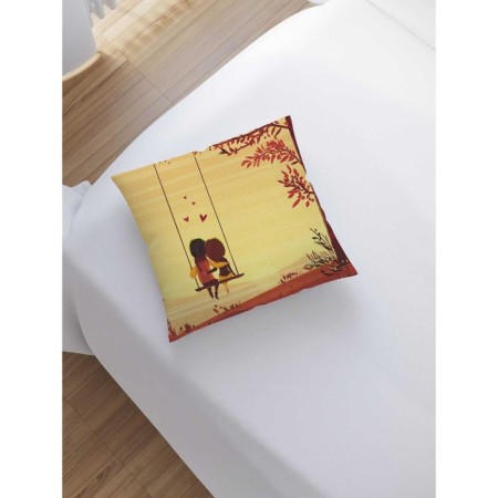 Decorative pillowcase "Two halves", on lightning, size 45x45 cm-1