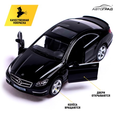 Metal Mercedes-Benz CLS63 AMG, 1:32, doors, inertia, black color open-2