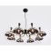 Ambrella Light Traditional, 8x40W E27 chandelier, Black gold color