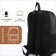 Youth backpack from textiles on a zipper, waterproof, 4 pockets, black color