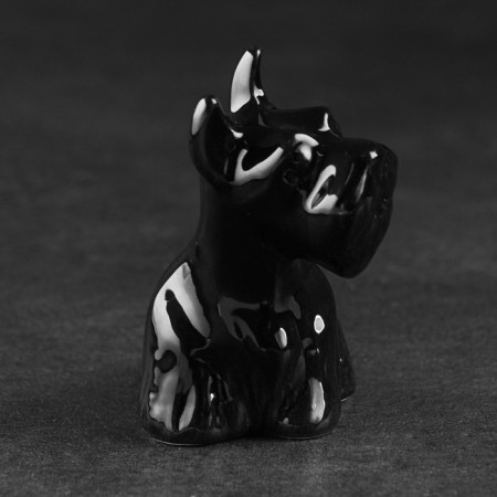 Porcelain figurine "Scotter Terrier sits", 8x7 cm-3