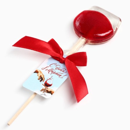 Lollipop Wine on a stick "Happy March 8"-1