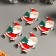 Decor for creativity tree "Grandfather Frost with a Christmas tree" set of 10 pcs 4.2x3.4 cm