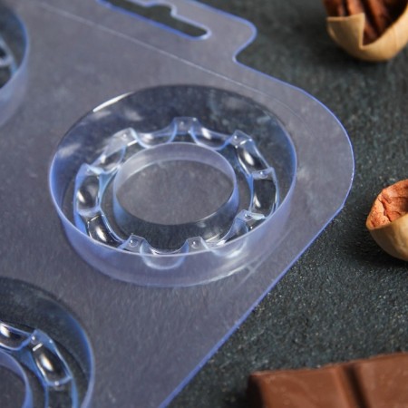 Form for chocolate and sweets "Bearing Mini", the color is transparent-2