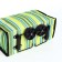 Folding bag on Velcro, 2 wheels, green color
