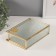 Casket glass with a metal frame "Lotus" Transparent ripples 16x24x7 cm