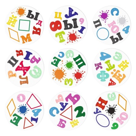 The board game to the reaction and attention "Dubbl. Alphabet ", 55 cards, 5+-2