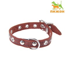 Collar skin -embossed single -layer, 29 x 1.2 cm, dimensionless, mix of flowers