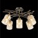 Ceiling chandelier Citilux "Merida" CL142154, 60x60x38 cm, 5x75W, E27, brown color