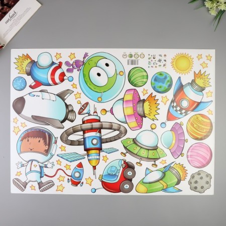 Interior plastic sticker "Space flight" 50x70 cm-1
