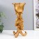 Polystone candlestick for 1 candle "Flower Trinoga" gold 21x9.5x9.5 cm