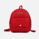 Mini-Ryukzak female made of artificial leather with lightning, 1 pocket, red color