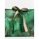 Gift laminated "marble", green with a bow, 25 x 20 x 12 cm