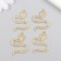 Decor for creativity metal, rhinestones "cobra" gold 0.4x2.7x3.6 cm