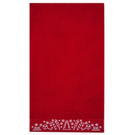 A set of terry towers Confetti, size 50x90 cm, 70x140 cm, New Year, red-2
