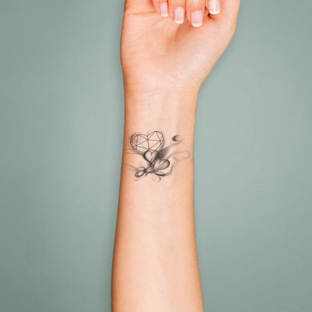 Black Black Tattoo “Black. Hearts” 6x6 cm-2