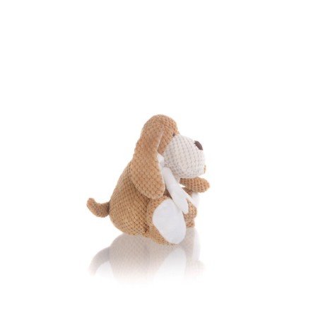 Soft toy Gulliver dog with a bow, beige color, 30 cm-5