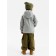 Demi -season windbreaker for Minaku boys from SoftShell on fleece, waterproof, gray, height 98 cm