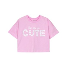 T-shirt for a girl, height 104 cm, pale pink color