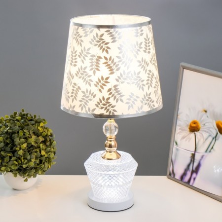 Bulbed Labe with a backlight "Rebecca" E27 40W white-gold 25x25x45 cm Risalux-1