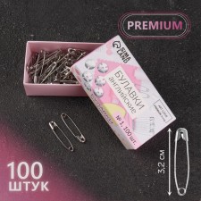 English pins, 32 mm, 100 pcs, silver color