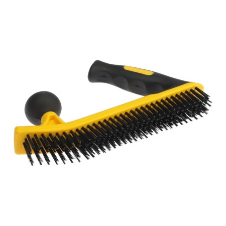 Metal two-handed tundra, two-component handle, 5-row, steel bristles-6