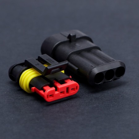 Car connector, hermetic plug-grin dj7031-1.5-11/21 3 contacts, set 2 pcs-1