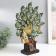 Polystone souvenir "Peacock with a green tail with heart feathers, sapphire" 25.5x9x33 cm