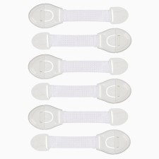 A set of locks for doors and boxes, fabric, 20.5 cm, 6 pcs., White color, crumb I