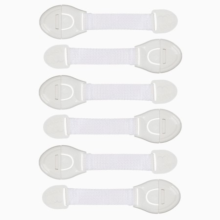 A set of locks for doors and boxes, fabric, 20.5 cm, 6 pcs., White color, crumb I