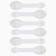 A set of locks for doors and boxes, fabric, 20.5 cm, 6 pcs., White color, crumb I