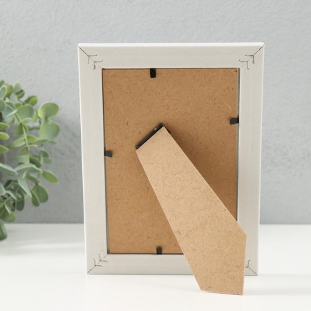 Photo frame plastic 10x15 cm "Double braid" black and white 13.5x18.7 cm-4