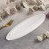 Ceramic dish for serving "gravity", 32.5 × 10 cm, beige color