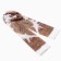 Female textile scarf, white/beige, rr 50*160