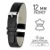 Watch strap, female, 12 mm, harness 65 mm, larynx 105 mm, genuine leather, black