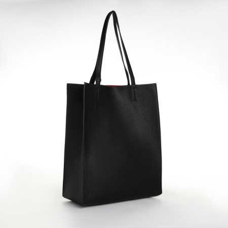 Bag Women's Shoper without fastening, black color-1