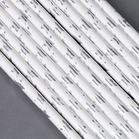 Tubes for the cocktail "Silver Stars", a set of 12 pcs.-1