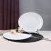 Dining plate Arya Home Ellipse, 6 pcs, d = 27 cm, white color