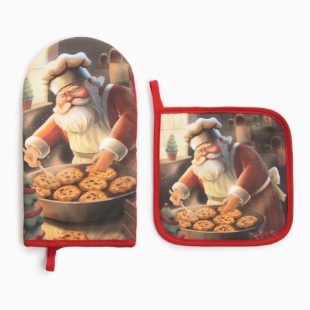 Set of kitchen. Ethel SOOKies mittens 15x28cm, 19x19cm tack, 100%HL-1