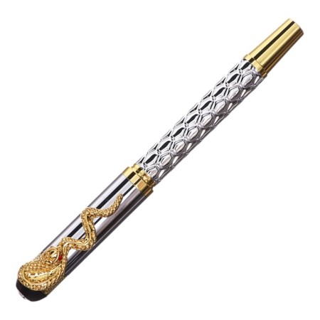 Handle Gift Roller in the leatherette case case Snake Gold/Silver-1