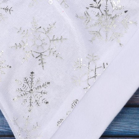 New Year's cap "White with snowflakes" 28x38 cm, white-2