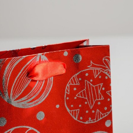 Metallized vertical "Bright holiday", S 12 x 15 x 5.5 cm, New Year-2