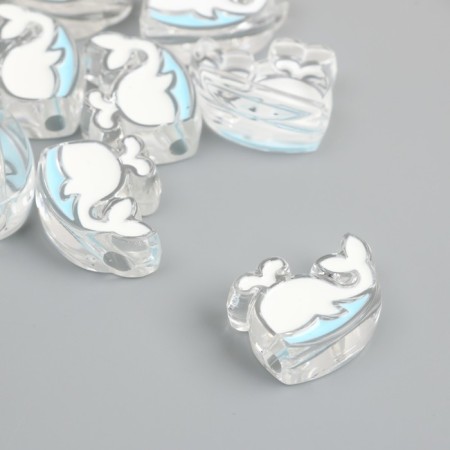 Busina for creativity Plastic "White Whale with Fontanchik" 0.8x2.7x2 cm