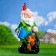 Garden figure "Dwarf with a watering can" large 75x39x32cm