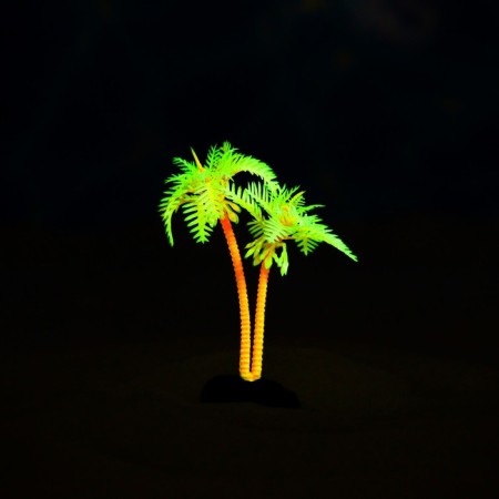The artificial aquarium "palm tree", luminous, 10 cm, red-4