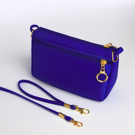 Bag Women's Cross-Bodi with a zipper, blue color-7