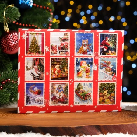 New Year. Advent calendar with chocolate "New Year's Post", 12 x 5 g